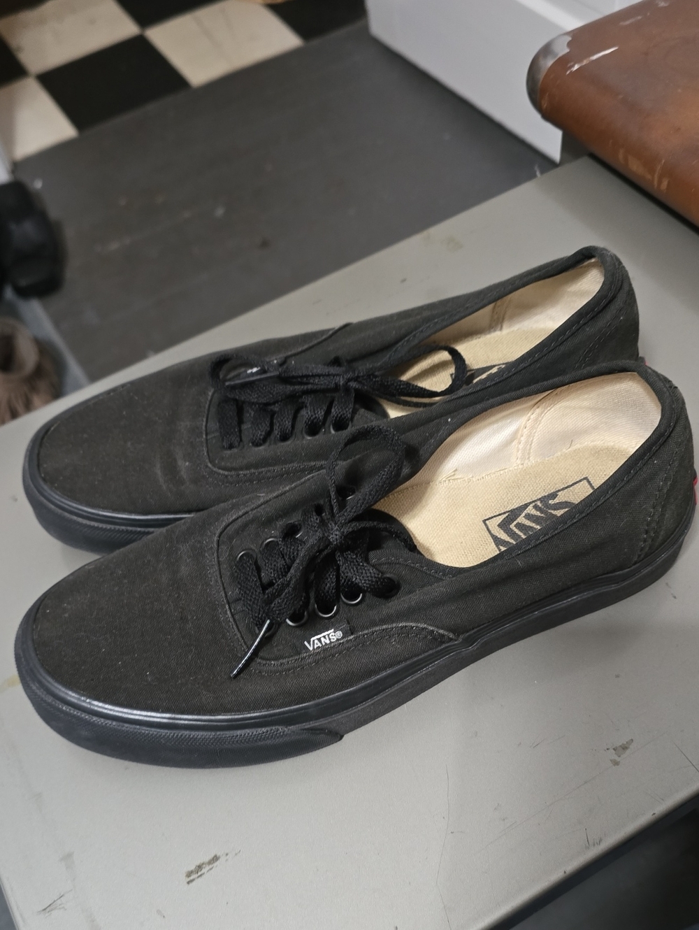 Vans Black Canvas Low-Top Sneakers